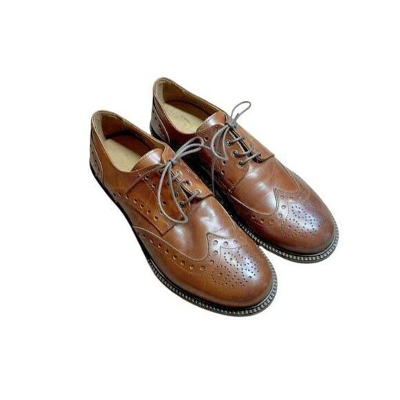 Handmade Italian Shoes Mens Size 41 Brogue Dress Made in Italy Classic - Oxford - Picture 2 of 10